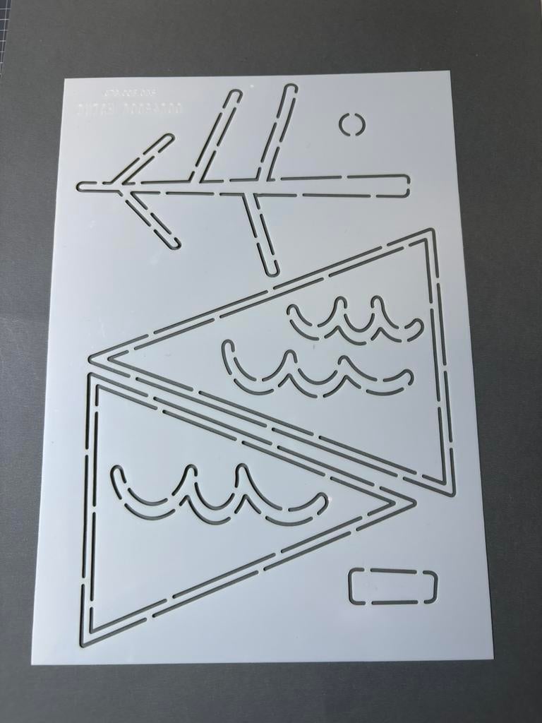 Ddbd tekenmal / stencil 106 boom, Hobby en Vrije tijd, Kaarten | Zelf maken, Ophalen of Verzenden, Zo goed als nieuw, Overige thema's