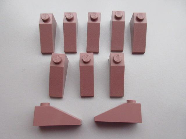 nr. 8610, 10 Schuine stenen, sandred., Ophalen of Verzenden, Zo goed als nieuw, Complete set, Lego