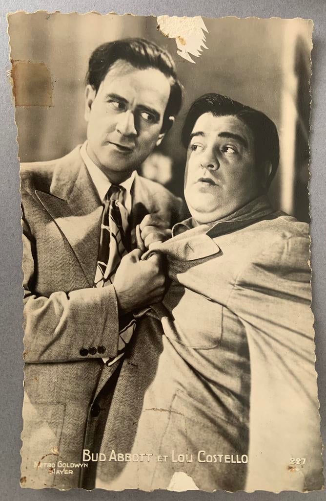Amerikaanse komische duo Abbott en Costello, Ophalen of Verzenden, Sterren en Beroemdheden