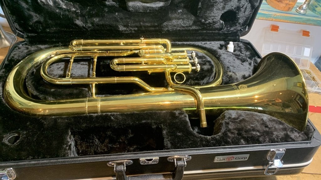 Tuba Jupiter, Ophalen of Verzenden, Bes-tuba, Met koffer of draagtas