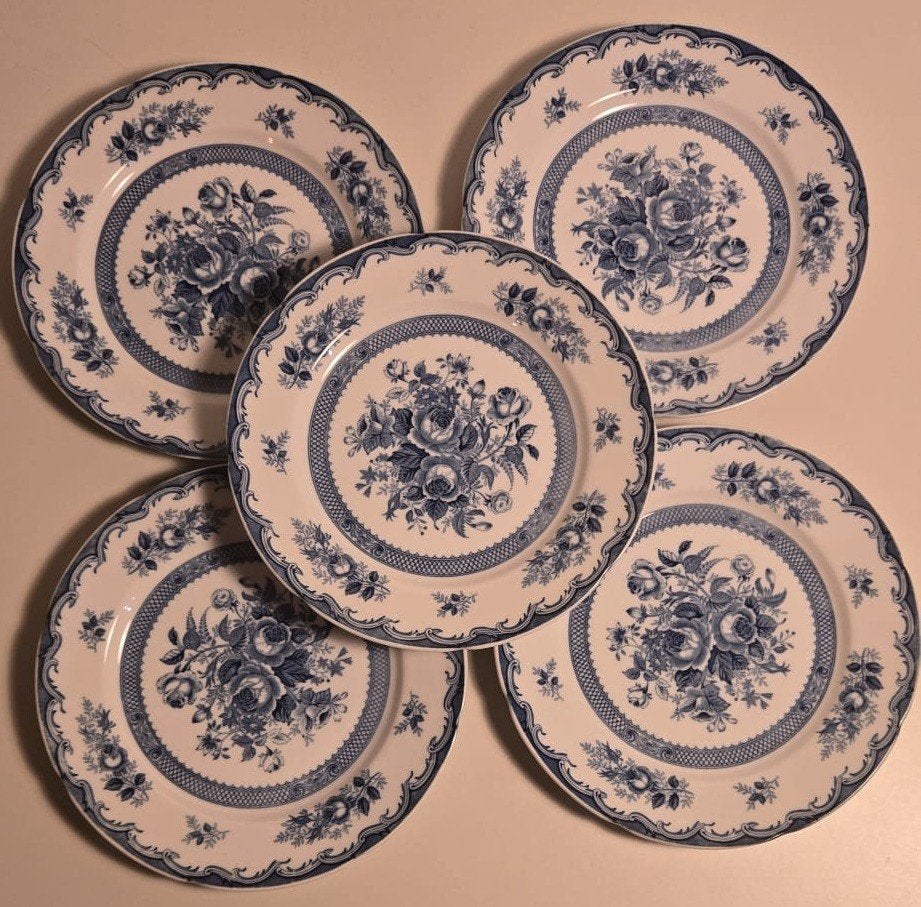 Klassieke borden van Blue rose fine China, Ophalen of Verzenden