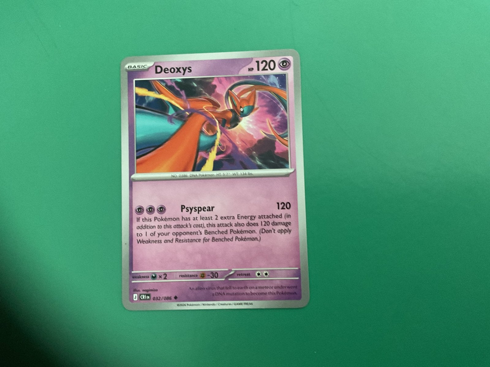 Pokémon Kaart Deoxys 032/086, Ophalen, Gebruikt, Losse kaart