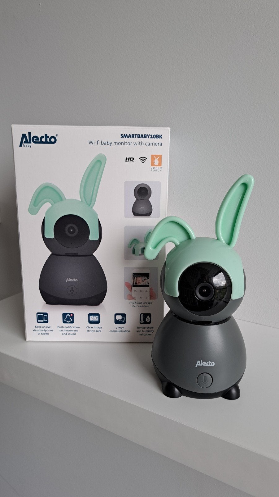Alecto Smartbaby 10BK wifi baby monitor met camera en app, Ophalen of Verzenden, Zo goed als nieuw, 250 meter of meer, Camera