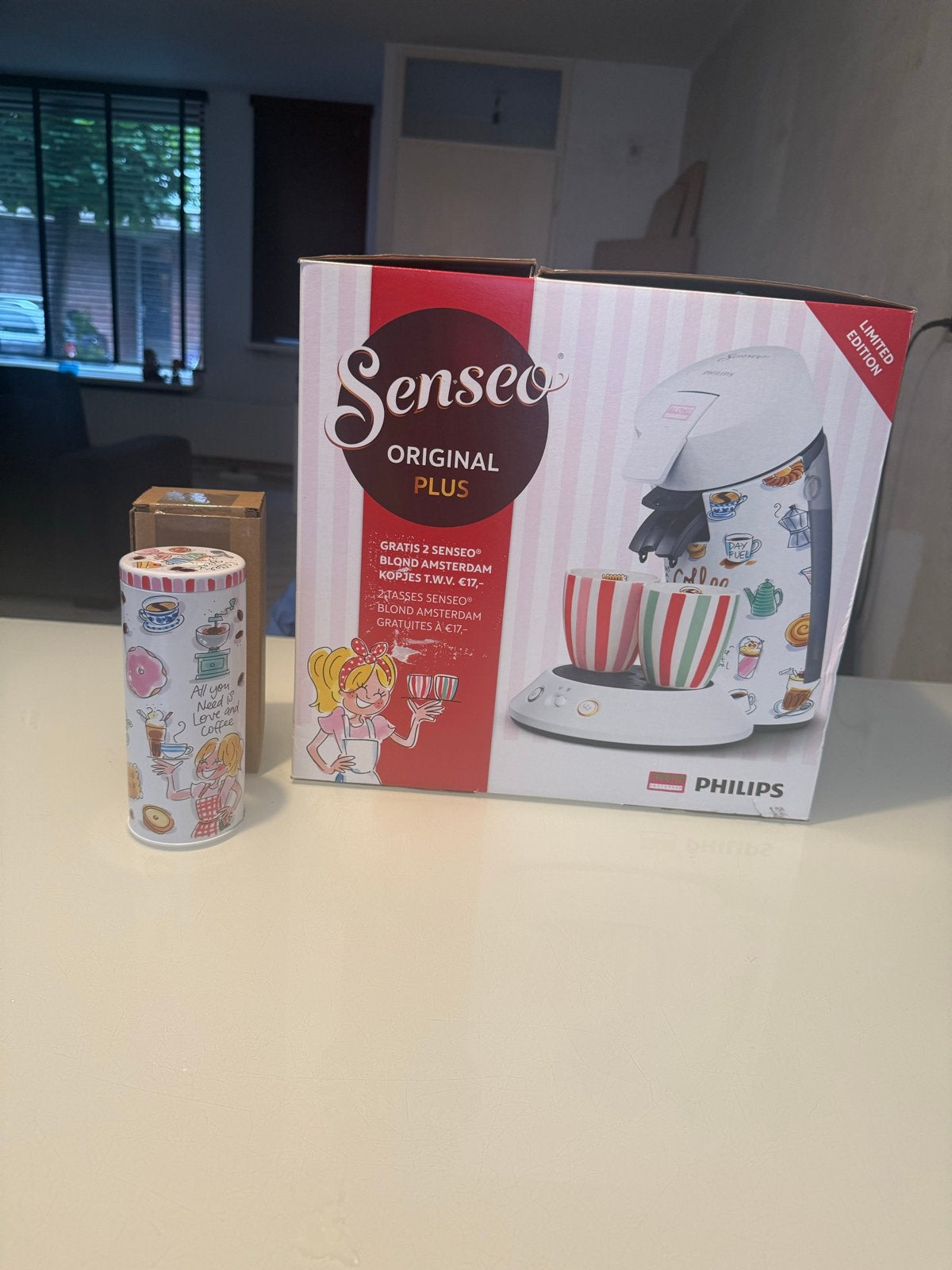 Senseo Original Plus Limited Edition Blond Amsterdam, Koffiepads en cups, Ophalen of Verzenden, 2 tot 4 kopjes, Koffiemachine