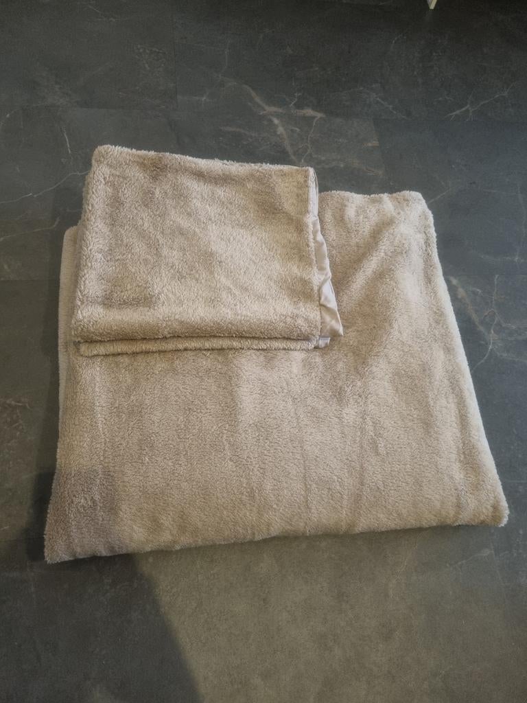 Dekbed van teddystof 240x220, Ophalen, Wit, Deken of Dekbed, Nieuw