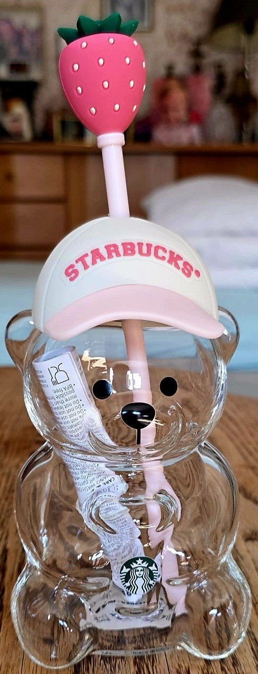 Starbucks Bearista Glazen Beker  Limited Edition, Nieuw, Ophalen of Verzenden, Roze, Overige merken