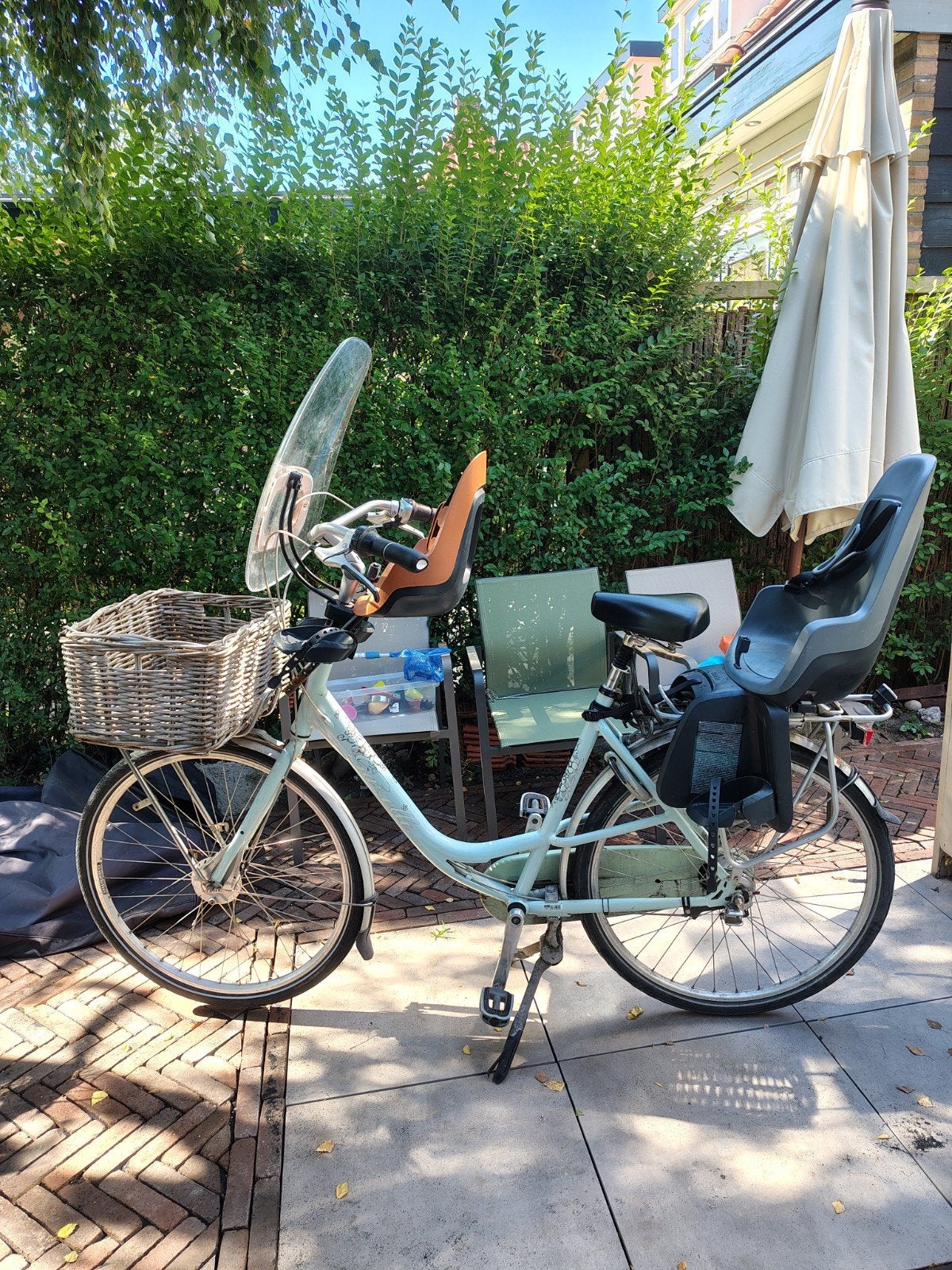 Moederfiets gazelle bloom, Fietsen en Brommers, Fietsen | Dames | Moederfietsen, Ophalen, 2 zitjes, Gebruikt, Batavus