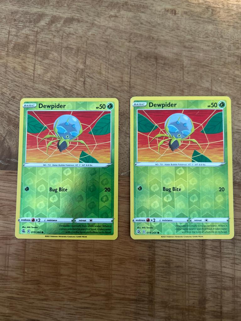 2x Dewpider Pokémon Kaart - Zo goed als nieuw, Ophalen of Verzenden, Zo goed als nieuw, Meerdere kaarten