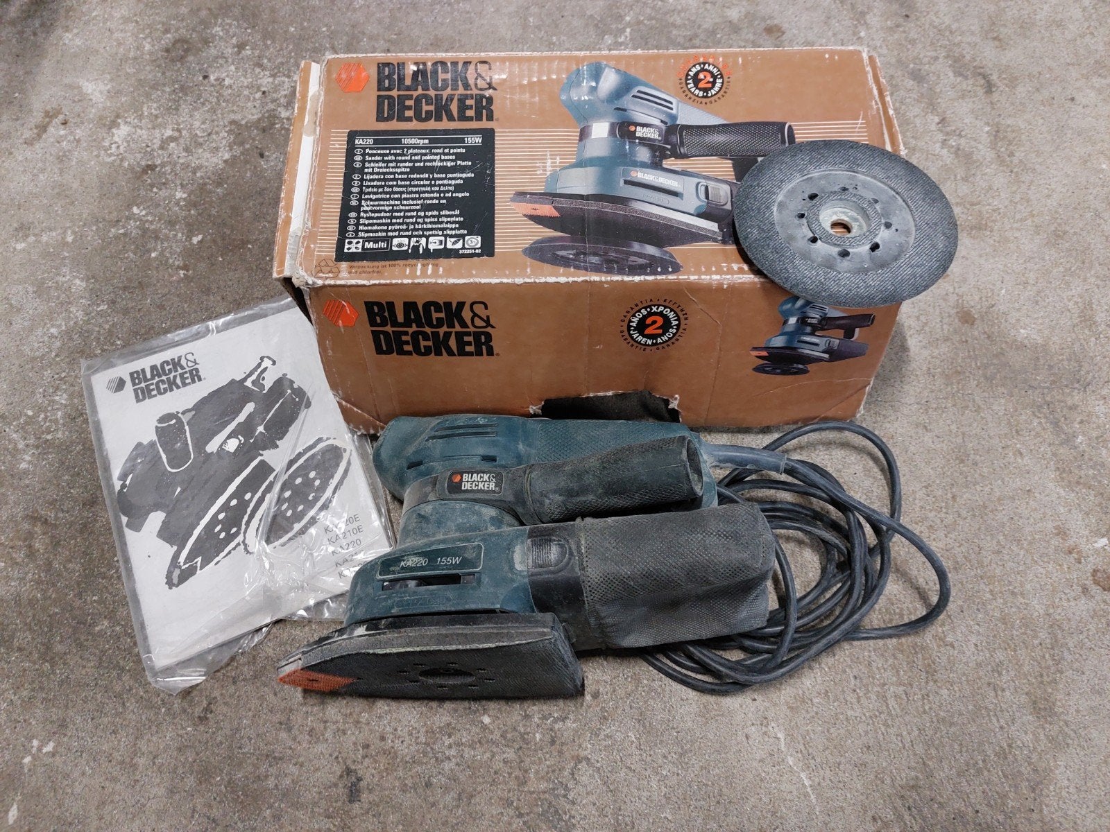 Black & Decker schuurmachines KA220, Ophalen of Verzenden, Gebruikt, Minder dan 600 watt, Vlakschuurmachine