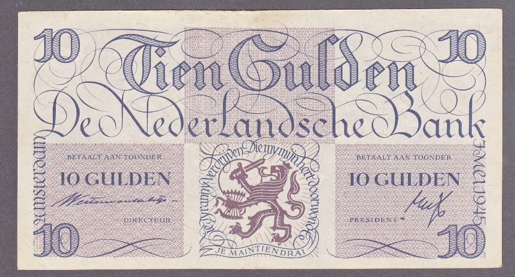 Lieftincktientje 7 mei 1945 ZF zeldzaam - P74, AV 34.1a, Verzenden, 10 gulden