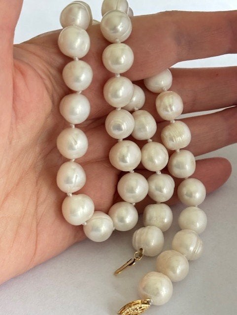 Bloedmooie Parel Ketting Enorm Zuidzee Barok Parels14K Goud, Ophalen of Verzenden, Nieuw, Wit, Goud