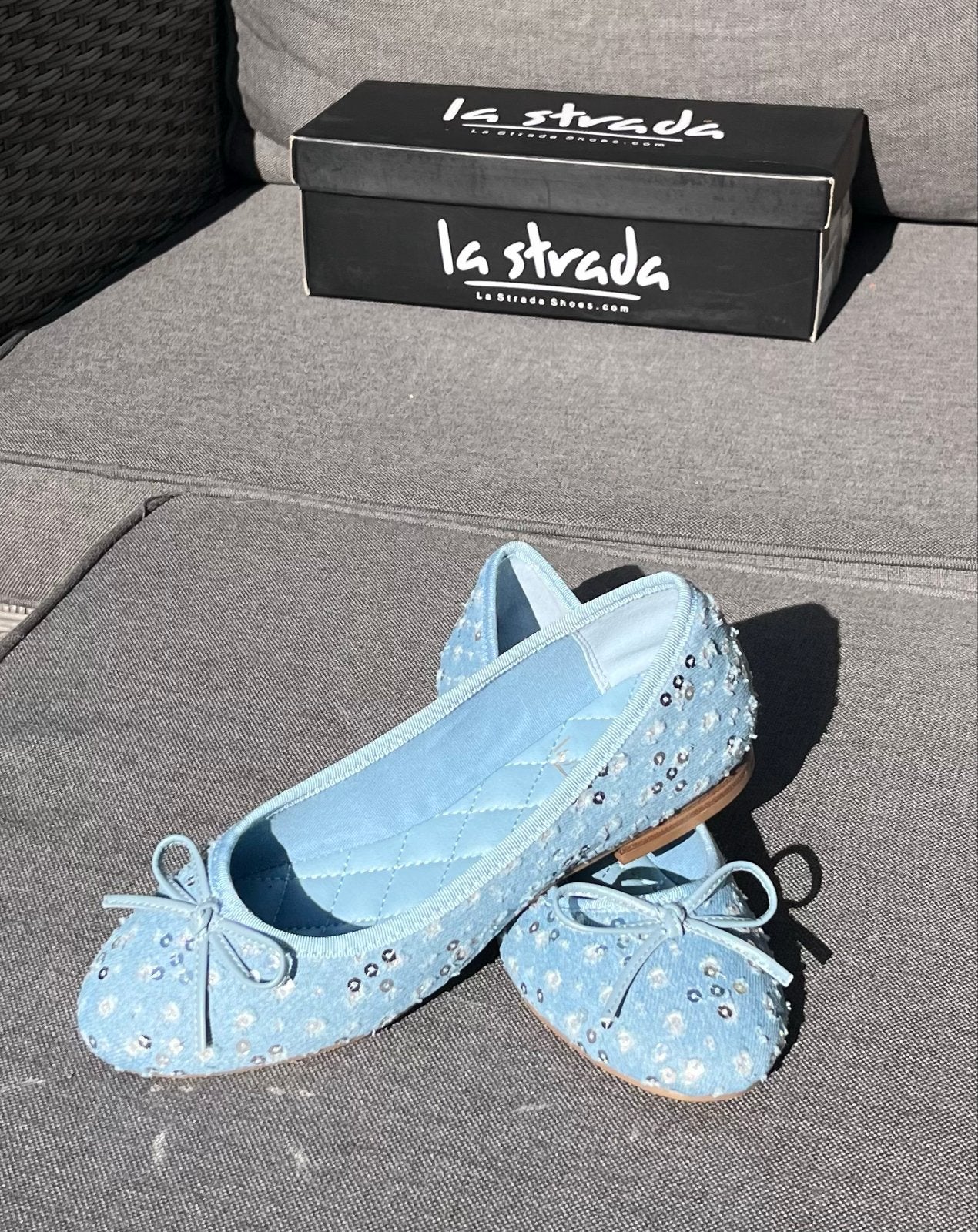 La Strada Ballerina's Lichtblauw Maat 36 Nieuw, Blauw, Nieuw, Ballerina's, Ophalen of Verzenden