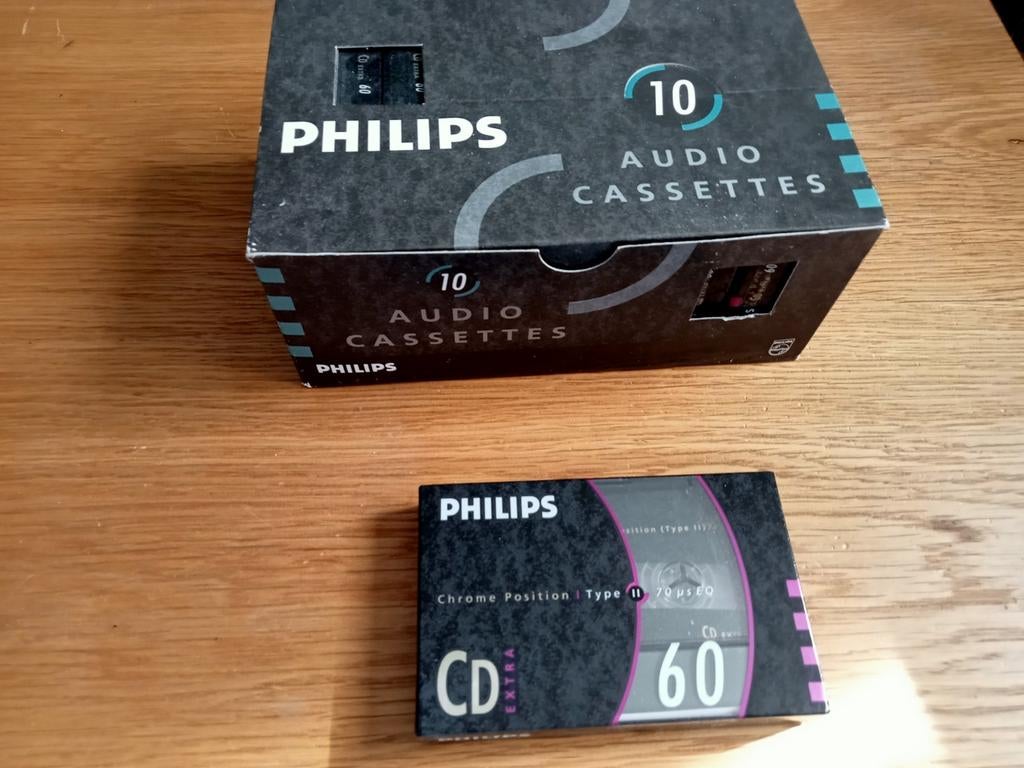 Philips type II 60 Cassettes, Cd's en Dvd's, Cassettebandjes, Ophalen of Verzenden, Nieuw in verpakking, 26 bandjes of meer, Onbespeeld