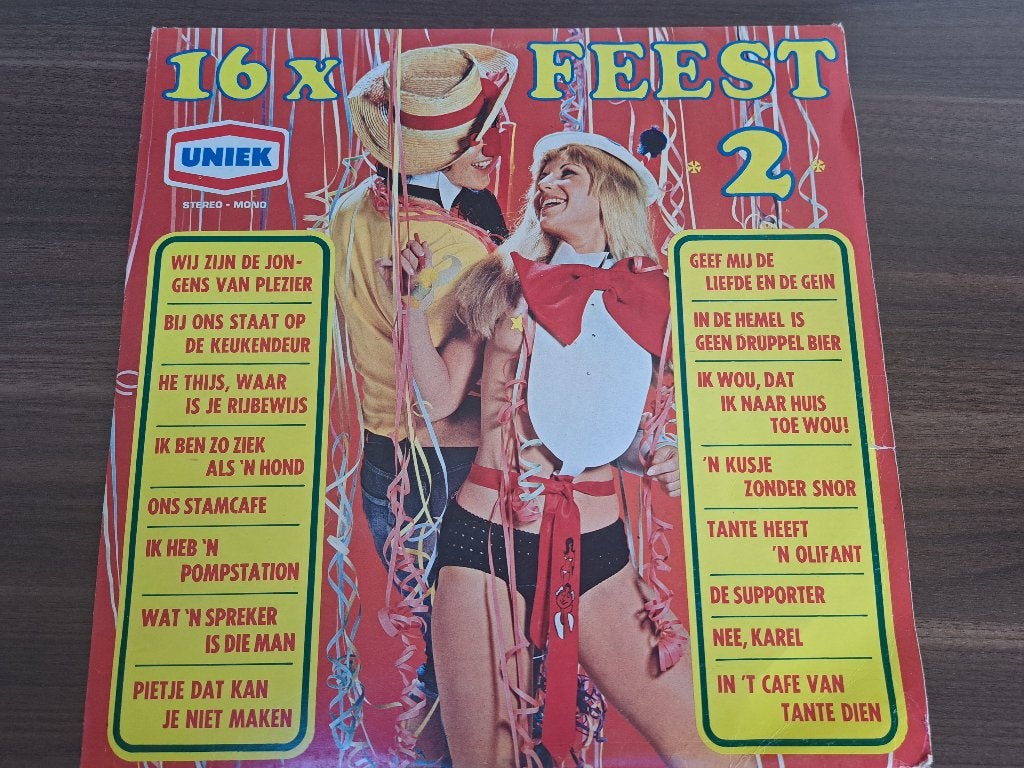 16 X Feest 2, Cd's en Dvd's, Vinyl | Nederlandstalig, LP, Overige genres, Ophalen of Verzenden, Zo goed als nieuw