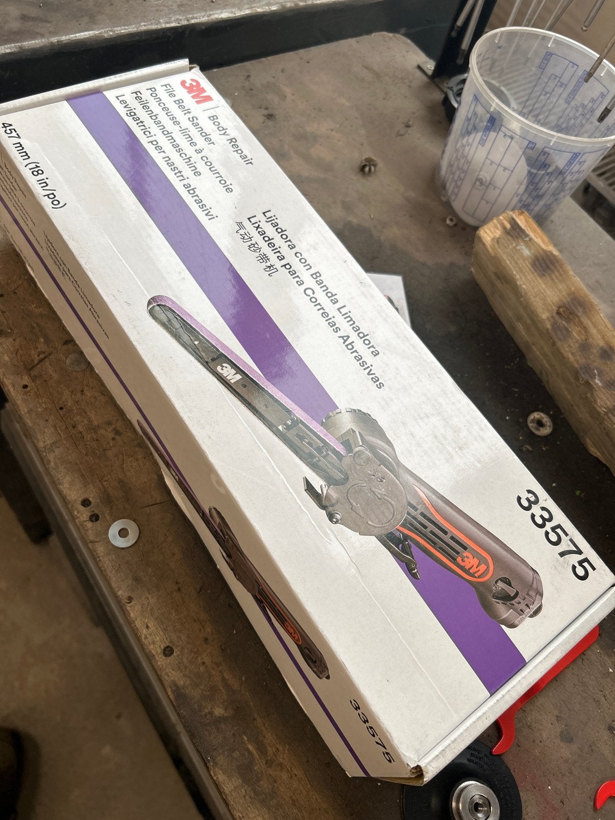3M Band schuurmachine op lucht - Body Repair 33575, Doe-het-zelf en Verbouw, Ophalen of Verzenden, Nieuw, Minder dan 600 watt