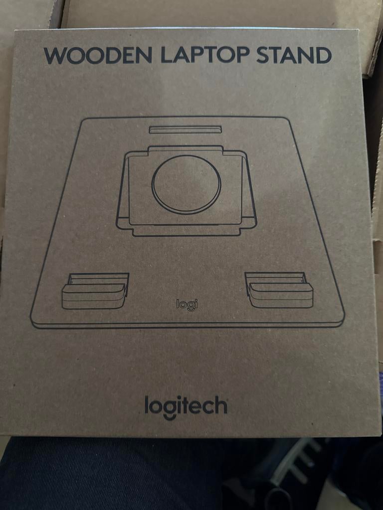 Logitech houten laptopstandaard, Computers en Software, Laptopstandaarden, Ophalen of Verzenden, Nieuw