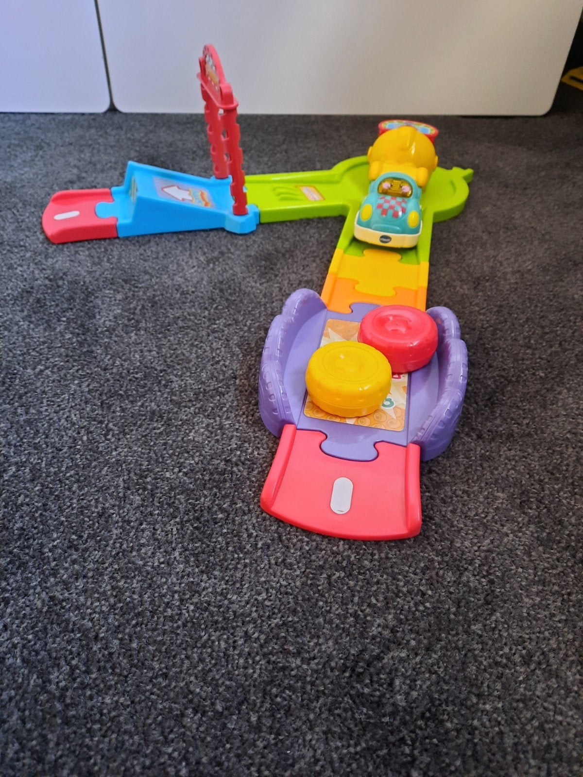 VTech Toet Toet Auto's Racebaan met auto, Ophalen of Verzenden, Gebruikt, Auto, Met geluid