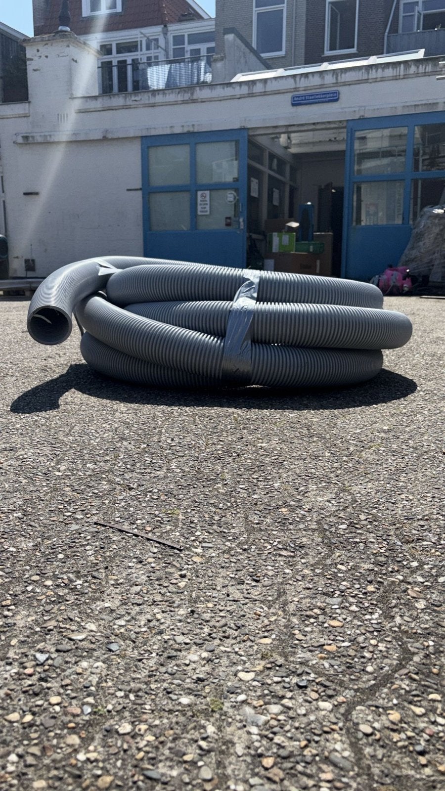 Burgerhout flexibele rookgasafvoer 12 meter 100mm, Ophalen, Overige materialen, 6 meter of meer, Overige typen