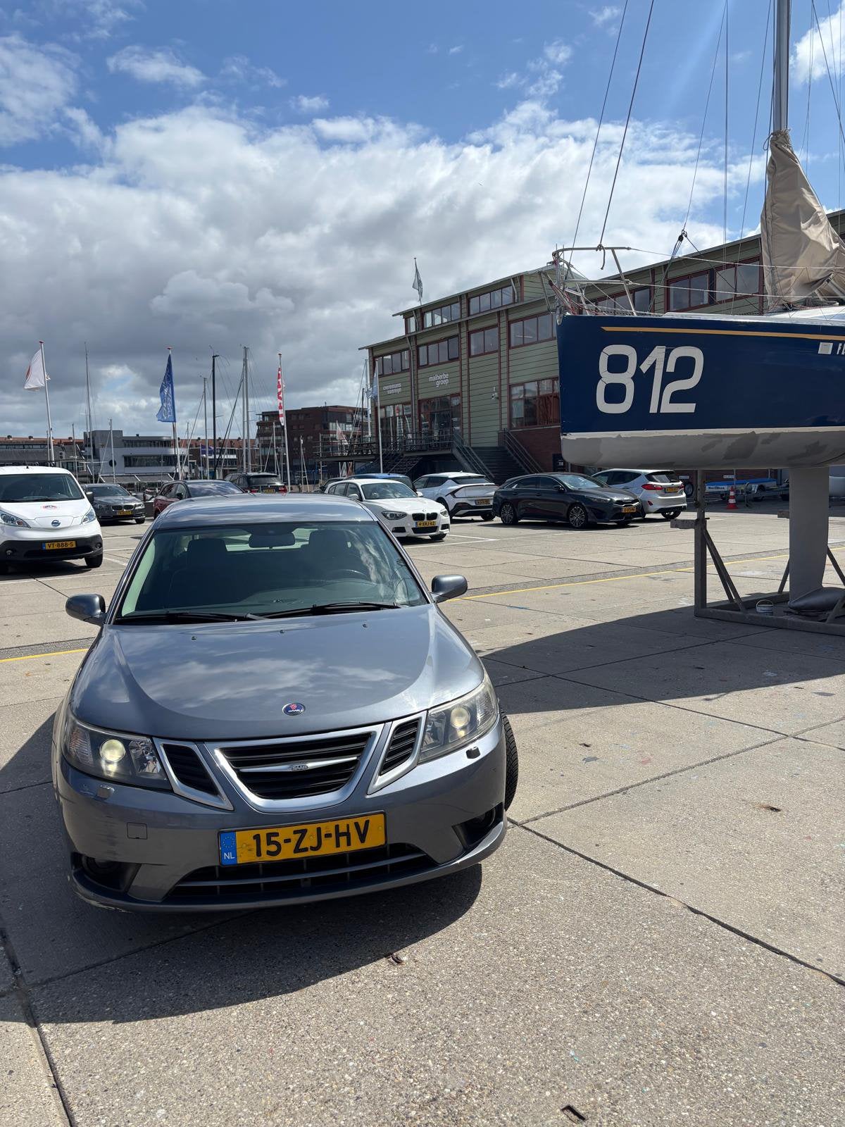 Saab 9-3 1.8 T Sport Estate 2008 Grijs AIRCO WERKT NIET, Auto's, 1998 cc, 4 cilinders, 1435 kg, Origineel Nederlands