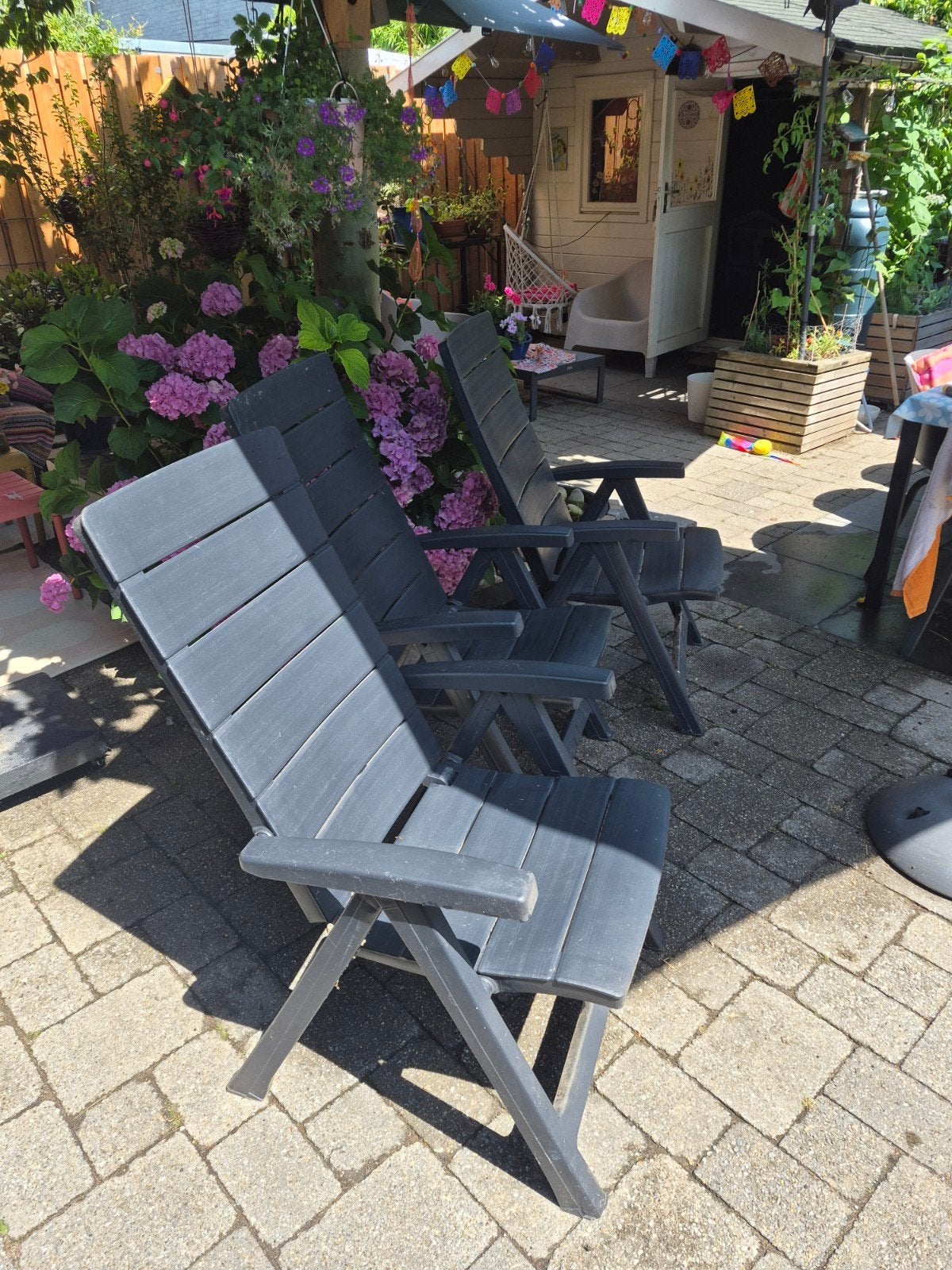 Allibert tuinstoelen - 3 standen verstelbaar, Tuin en Terras, Tuinstoelen, Ophalen, Kunststof, Verstelbaar