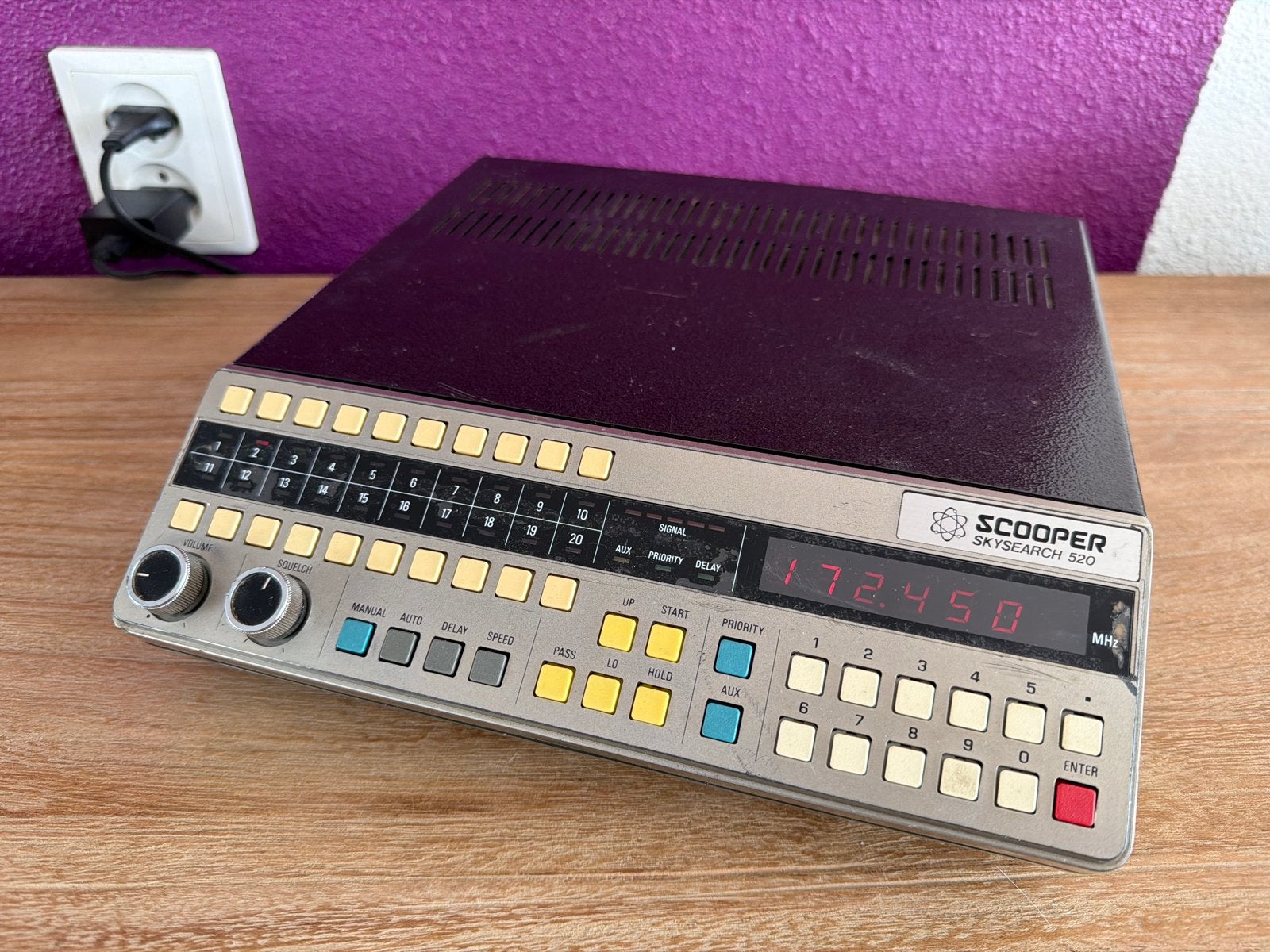 Scooper Skysearch 520 Scanner - Vintage Ontvanger, Telecommunicatie, Ophalen of Verzenden, Gebruikt, Minder dan 30 kanalen