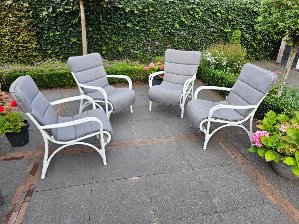 4 Intenso Napoli lounge tuinstoelen, Tuin en Terras, Ophalen, Zo goed als nieuw, Kunststof