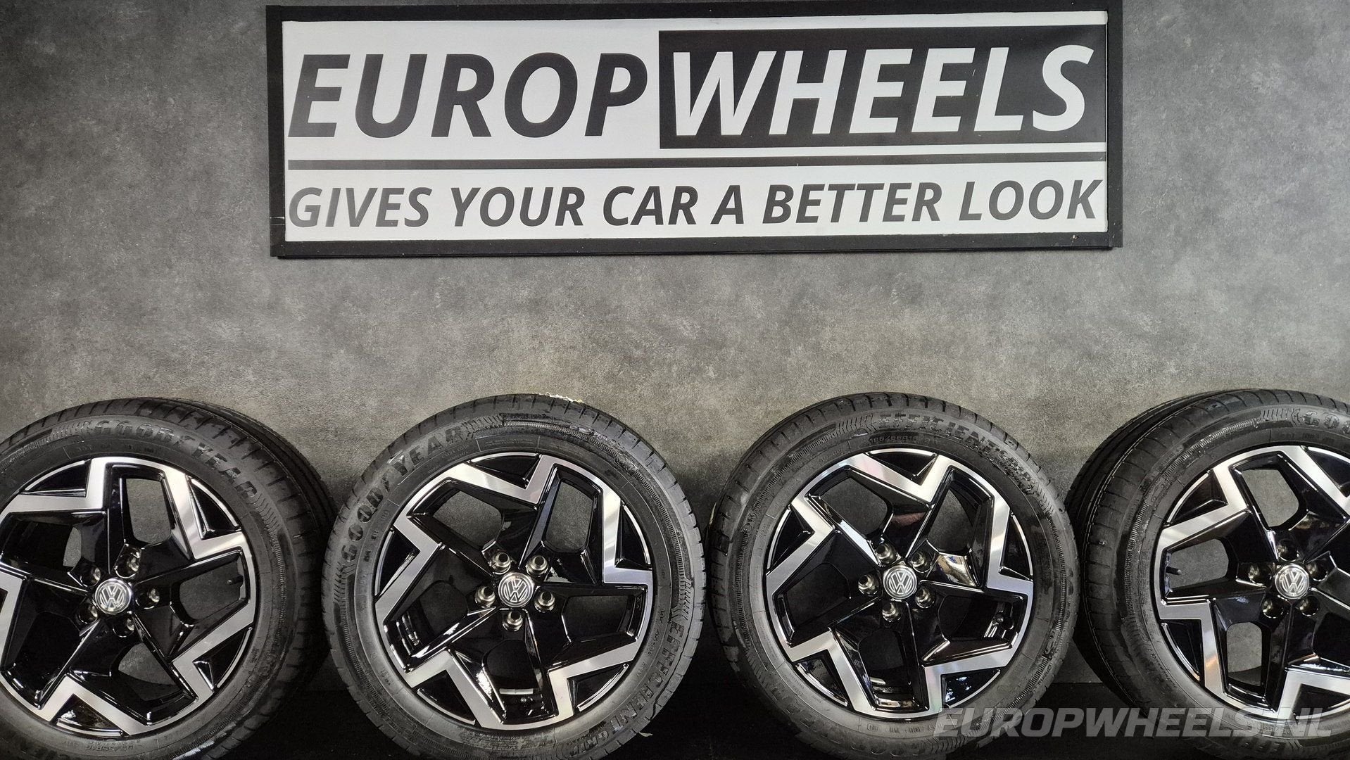 Origineel VW Polo AW 16 inch velgen Goodyear zomerbanden, Gebruikt, -, -, Banden en Velgen