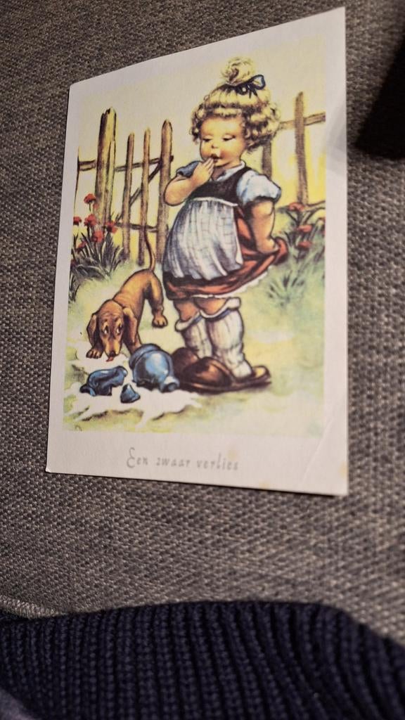 Anzichtkaart Berta Hummel - Een zwaar verlies, Ophalen of Verzenden, 1940 tot 1960, Ongelopen