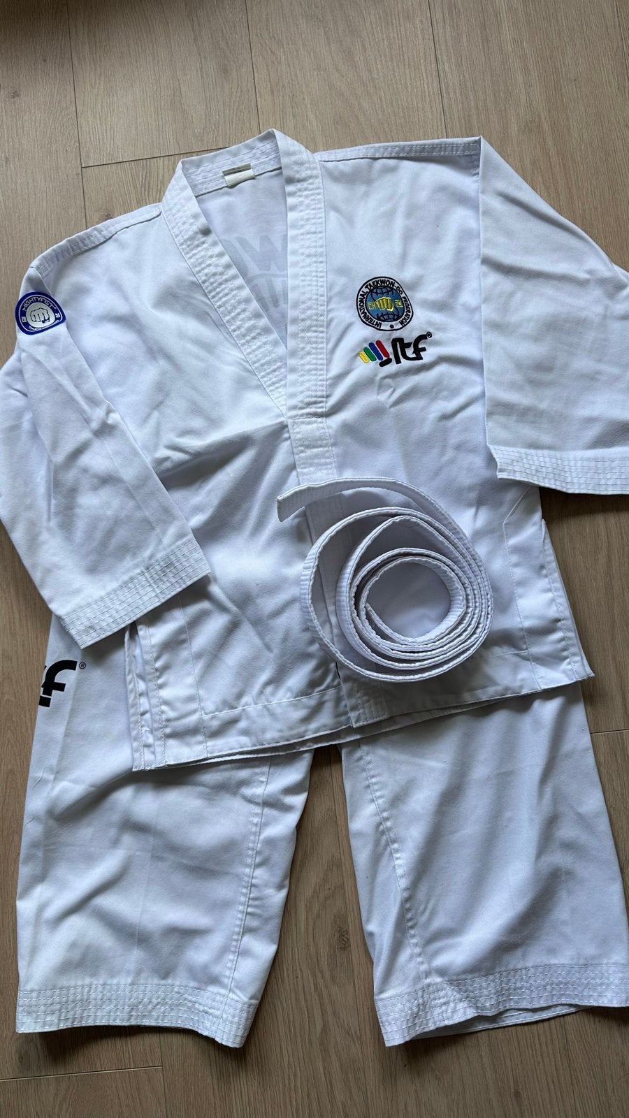 Tae Kwon-do pak maat 130 voor 7/8-jarigen, Ophalen, Gebruikt, Taekwondo, Vechtsportpak