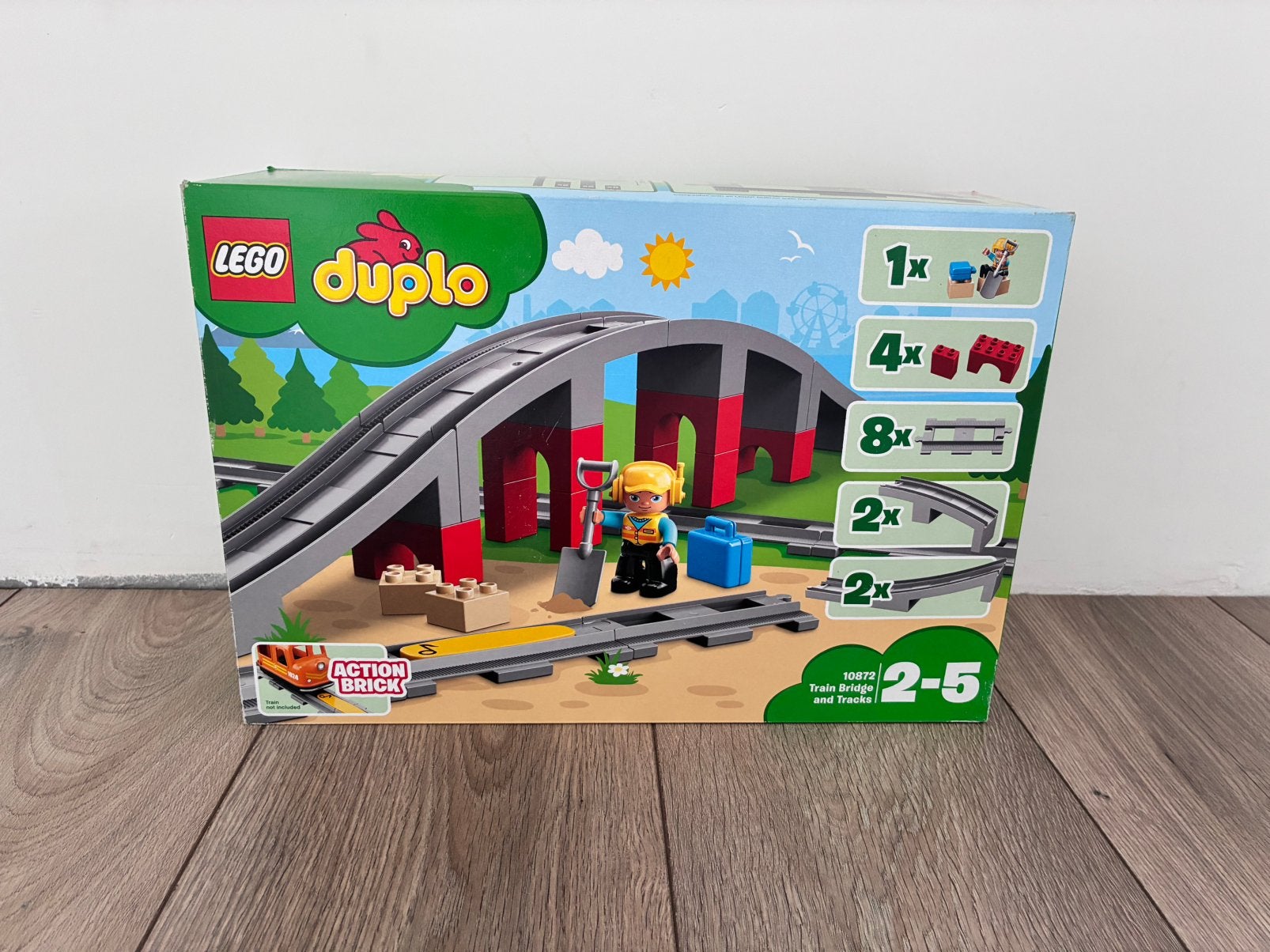 Lego duplo 10872 Treinbrug en rails, Ophalen, Zo goed als nieuw, Duplo
