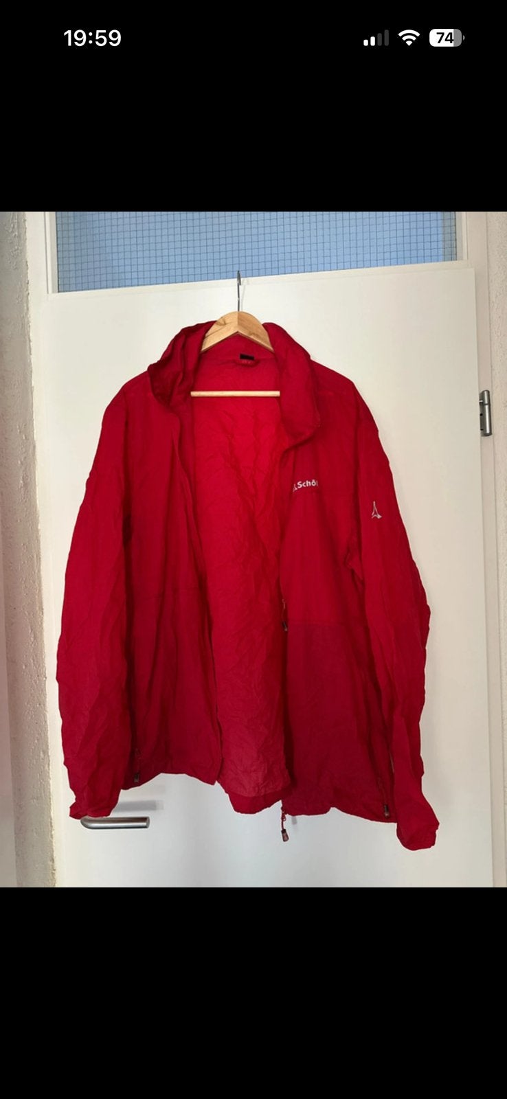 Compacte regenjas, Ophalen of Verzenden, Zo goed als nieuw, Maat 46/48 (XL) of groter, Rood