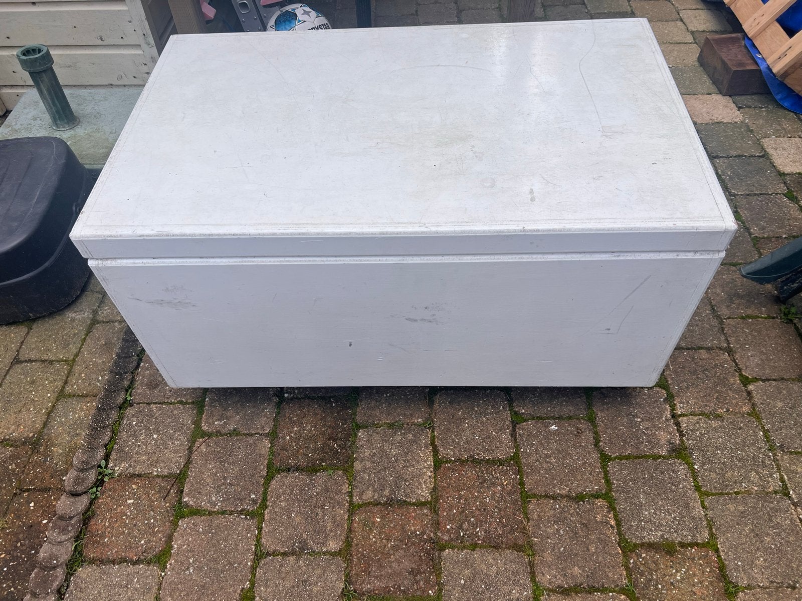 Houten opbergkist wit - ideaal voor speelgoed/verkleedkleren, Ophalen, Gebruikt, 50 tot 100 cm, 75 tot 100 cm