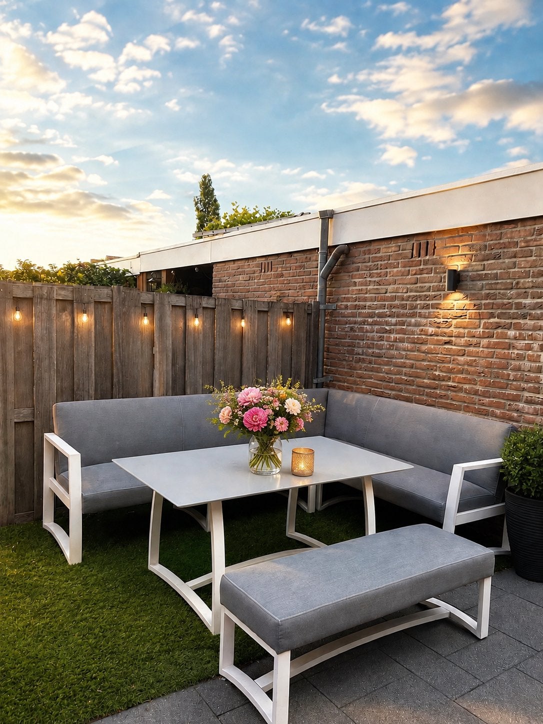 Luxe Garden Impressions loungeset/tuinset, Tuin en Terras, Tuinsets en Loungesets, Ophalen, Gebruikt, Meer dan 8 zitplaatsen, Aluminium
