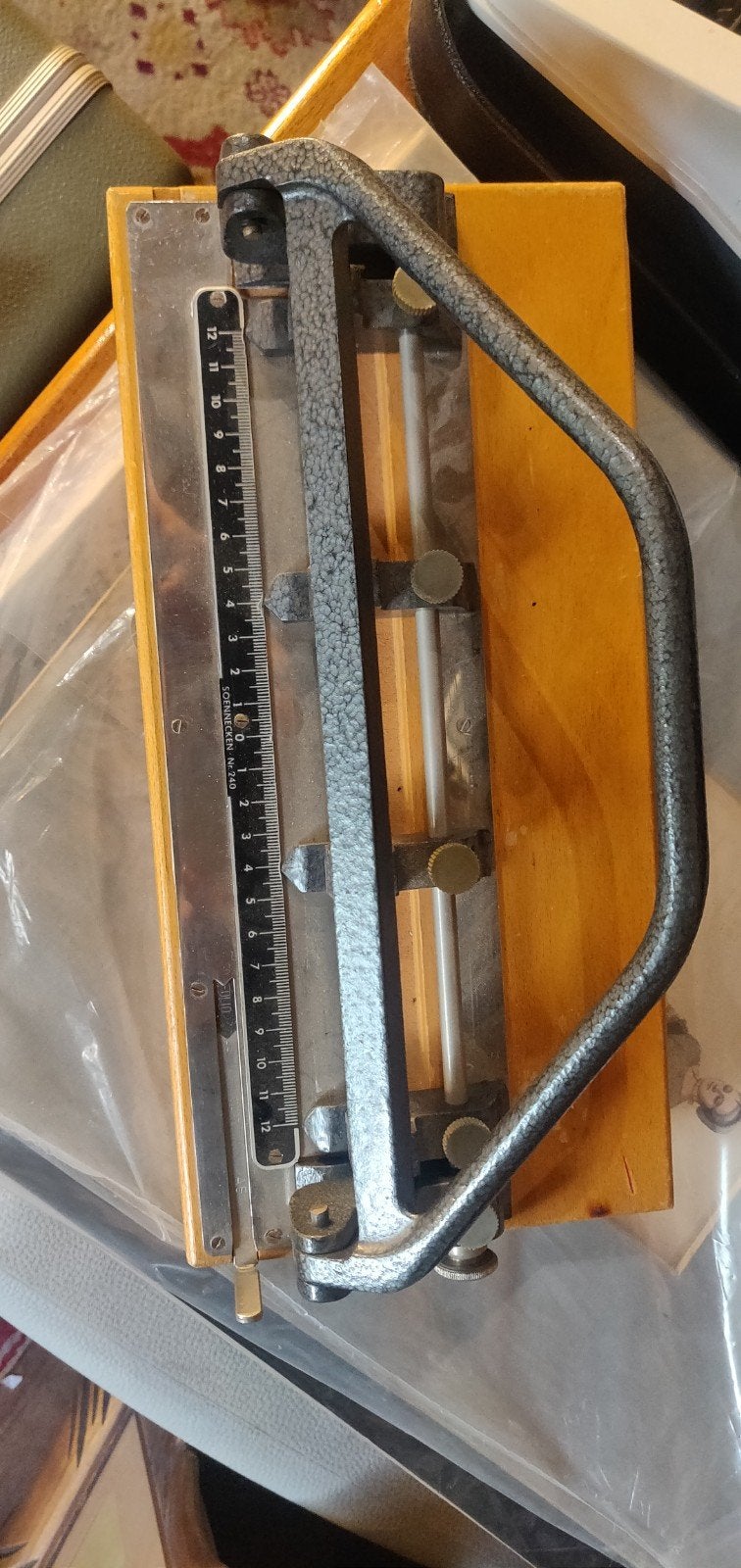 Vintage Soennecken N-240 Tekenliniaal, Ophalen of Verzenden, Gebruikt, Minder dan 130 cm