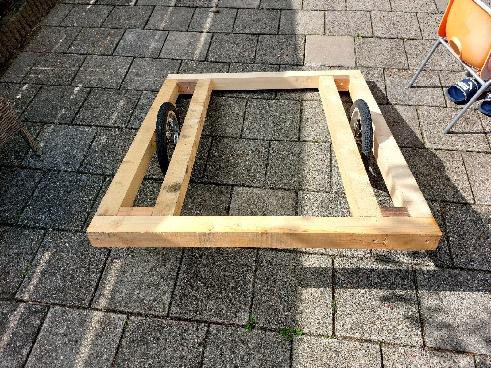 degelijk en stevig frame fietskar, Ophalen, Gebruikt