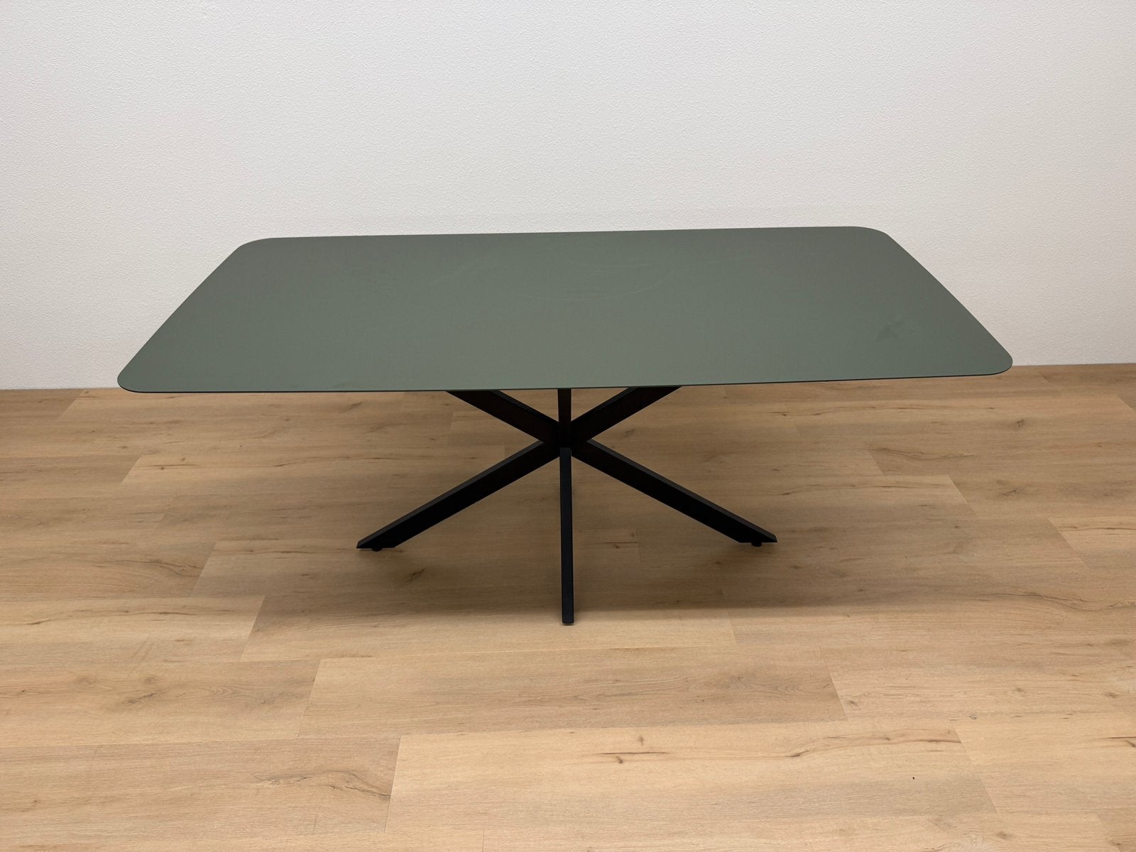 Rechthoekige eettafel 180x90 - Groen HPL - Direct Leverbaar, Huis en Inrichting, Zo goed als nieuw, 150 tot 200 cm, Rechthoekig