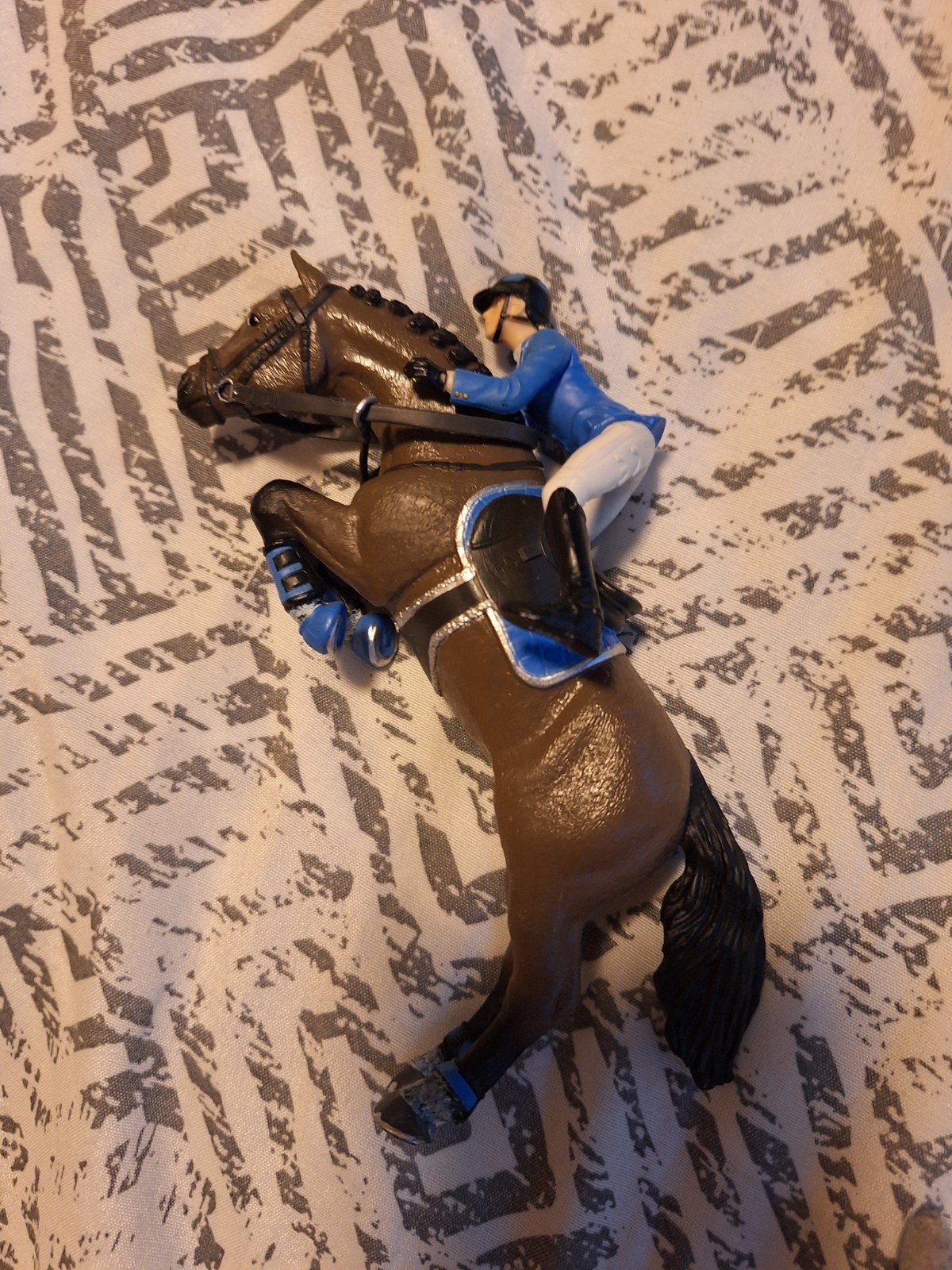 Collecta Paard met ruiter - Springpaard, Ophalen, Gebruikt