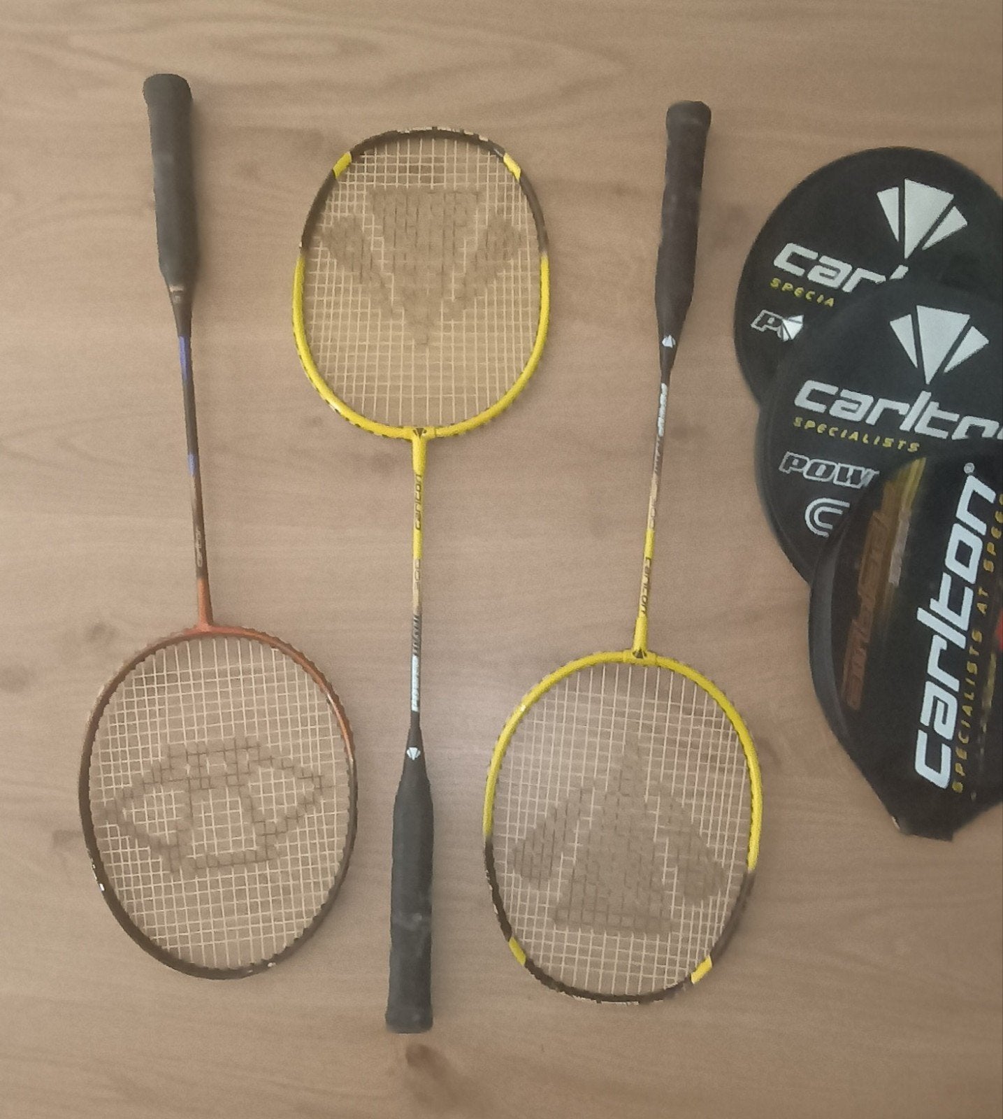 3x Carlton badminton rackets (gebruikt), Ophalen, Gebruikt, Racket(s)