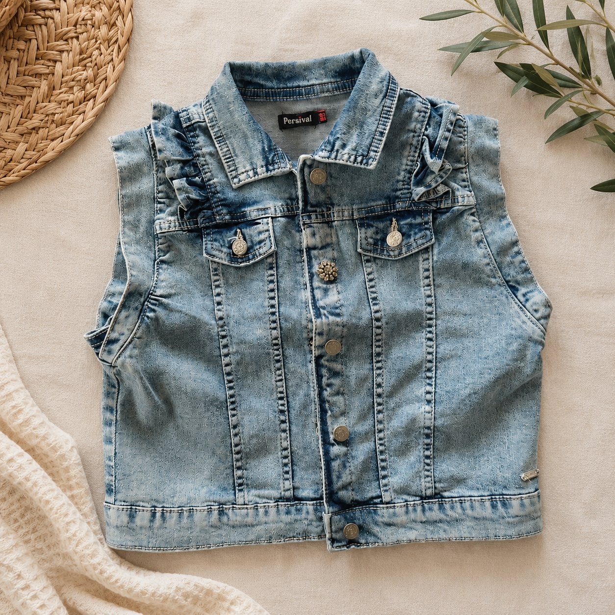 Nieuw denim gilet van Persival, maat 152/158, Kinderen en Baby's, Kinderkleding | Maat 152, Ophalen of Verzenden, Nieuw, Meisje