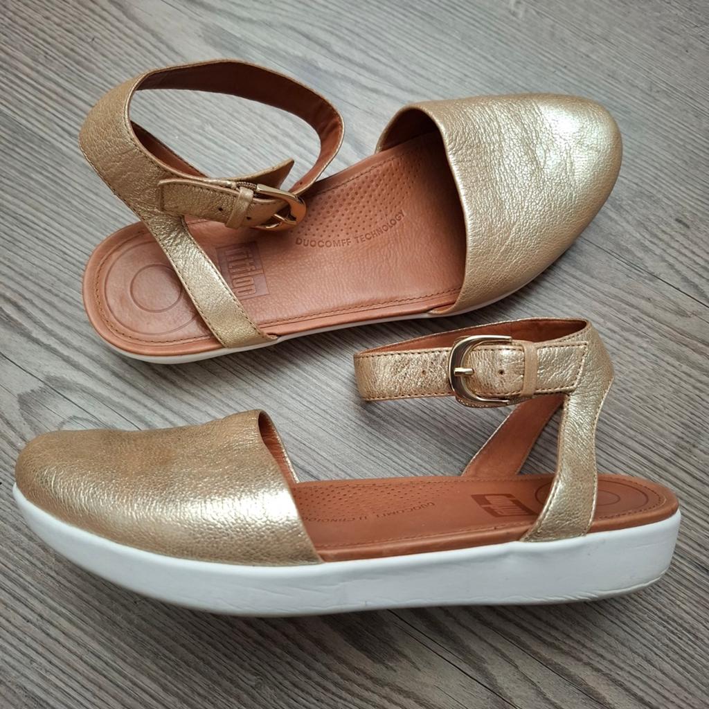 FitFlop sandalen metallic goud Mt.37 IZGS, Kleding | Dames, Schoenen, Overige kleuren, Verzenden, Sandalen of Muiltjes, Zo goed als nieuw