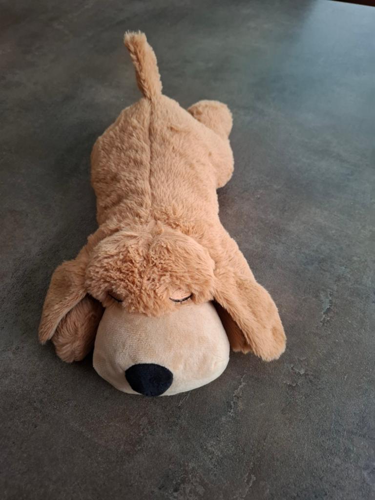 Puppy knuffel met hartslag, Ophalen of Verzenden, Zo goed als nieuw, Kleed of Kussen