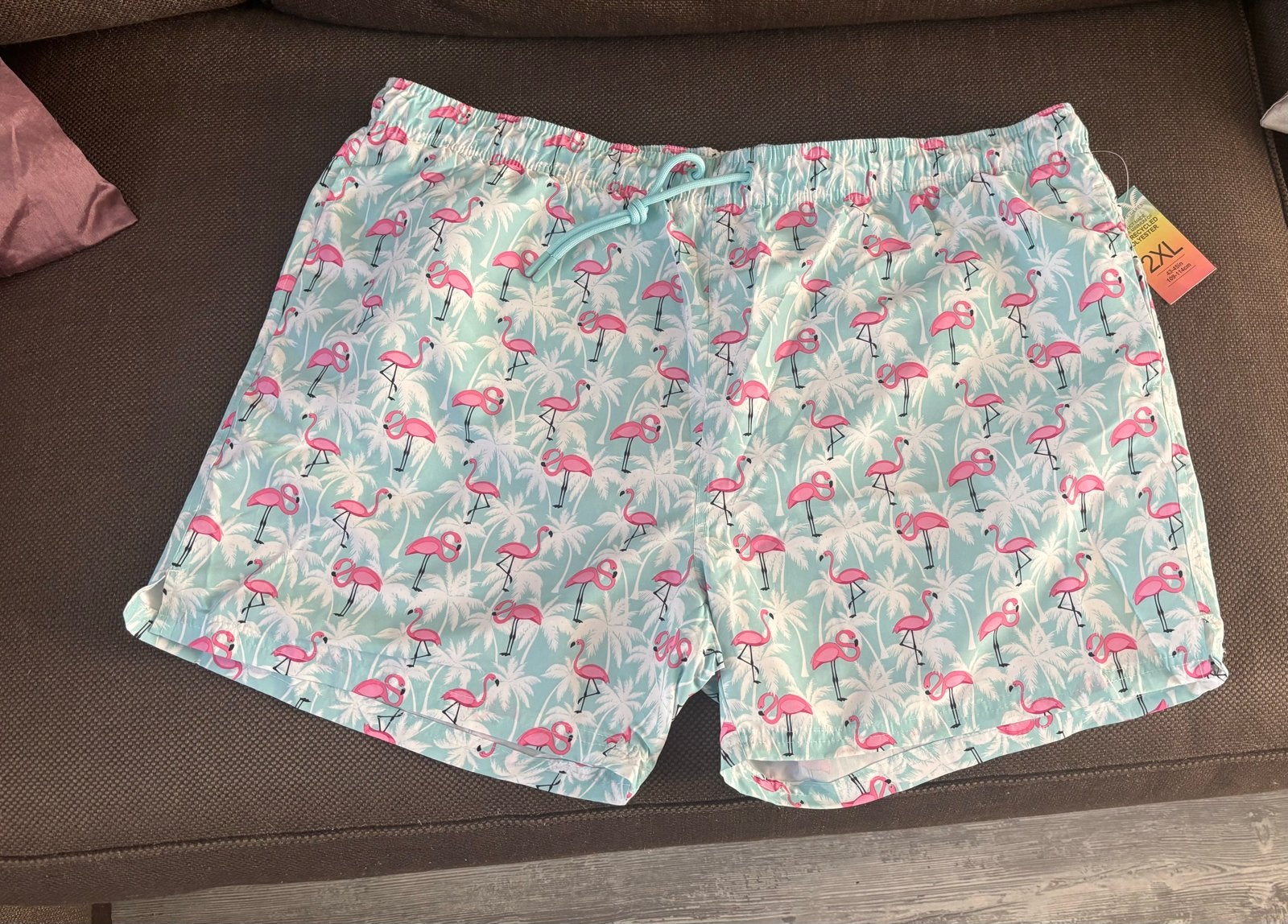 Primark Zwemshort met flamingo print - Maat 2XL, Ophalen of Verzenden, Overige maten, Meerkleurig, Zwemshort