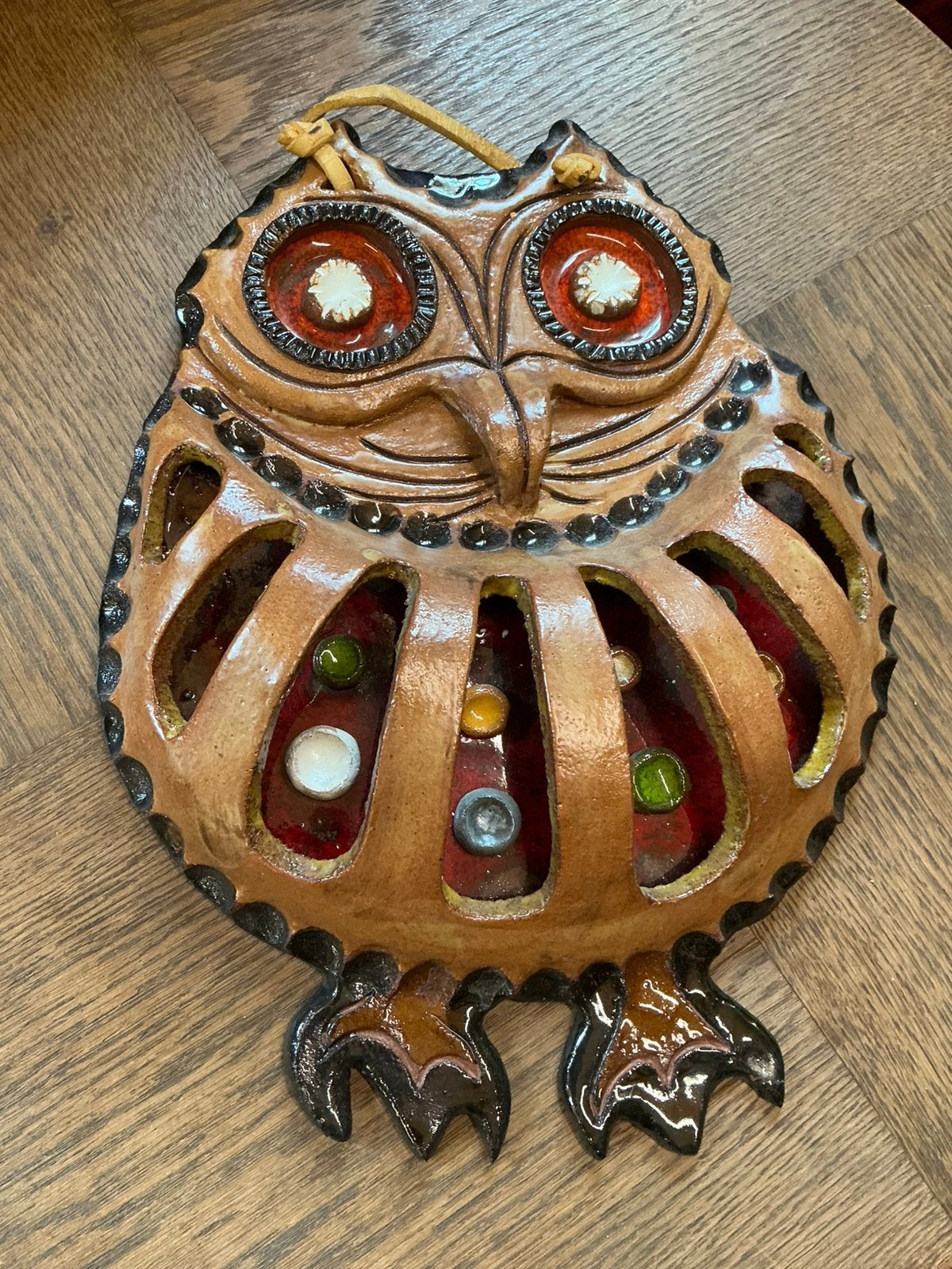 Vintage keramische uilornament jaren 70, Ophalen of Verzenden