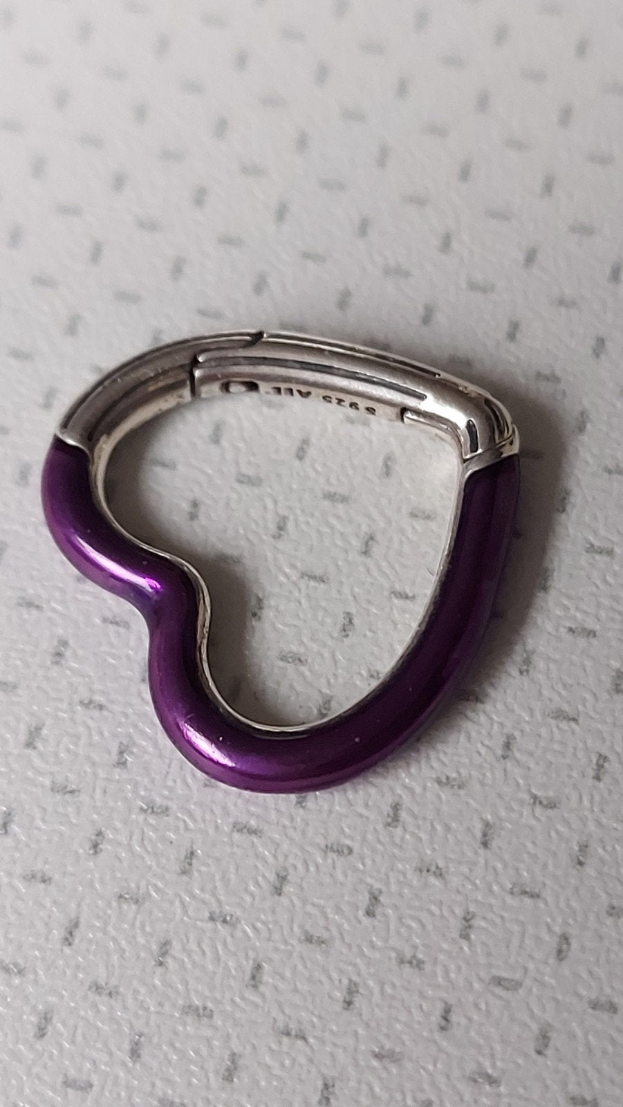 Originele Pandora Me bedel zilver met paars hart schakel, Ophalen of Verzenden, Zo goed als nieuw, Zilver, Pandora