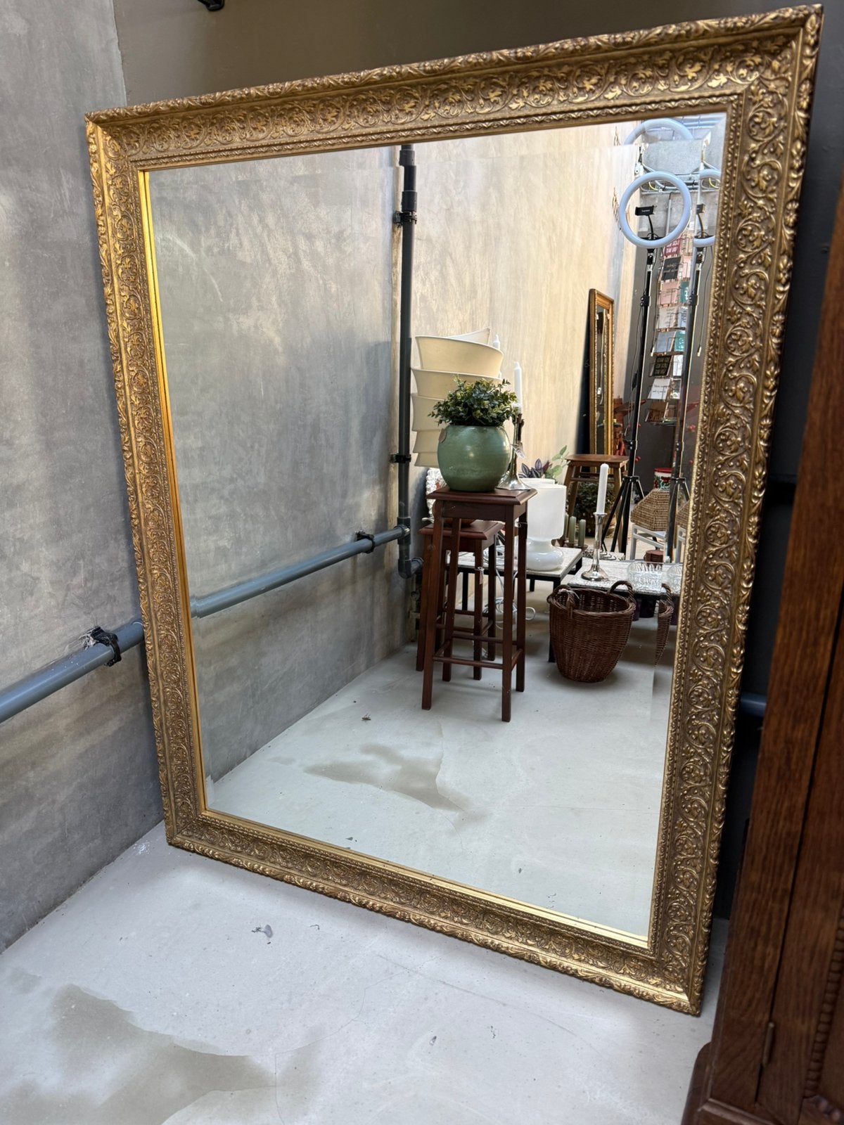 Grote vintage spiegel - 115x90cm, Ophalen, Q, 100 tot 150 cm, Q