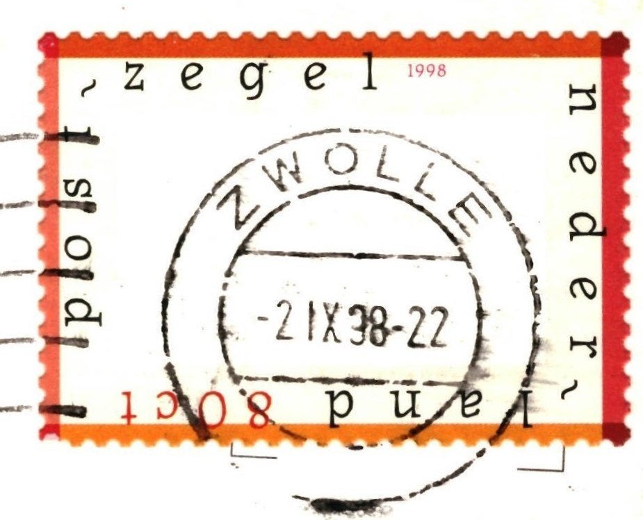 988500 Steenwijk Ov 80+ met mooie zegel Verrassingspostzegel, Ophalen of Verzenden, 1980 tot heden, Gelopen, Overijssel