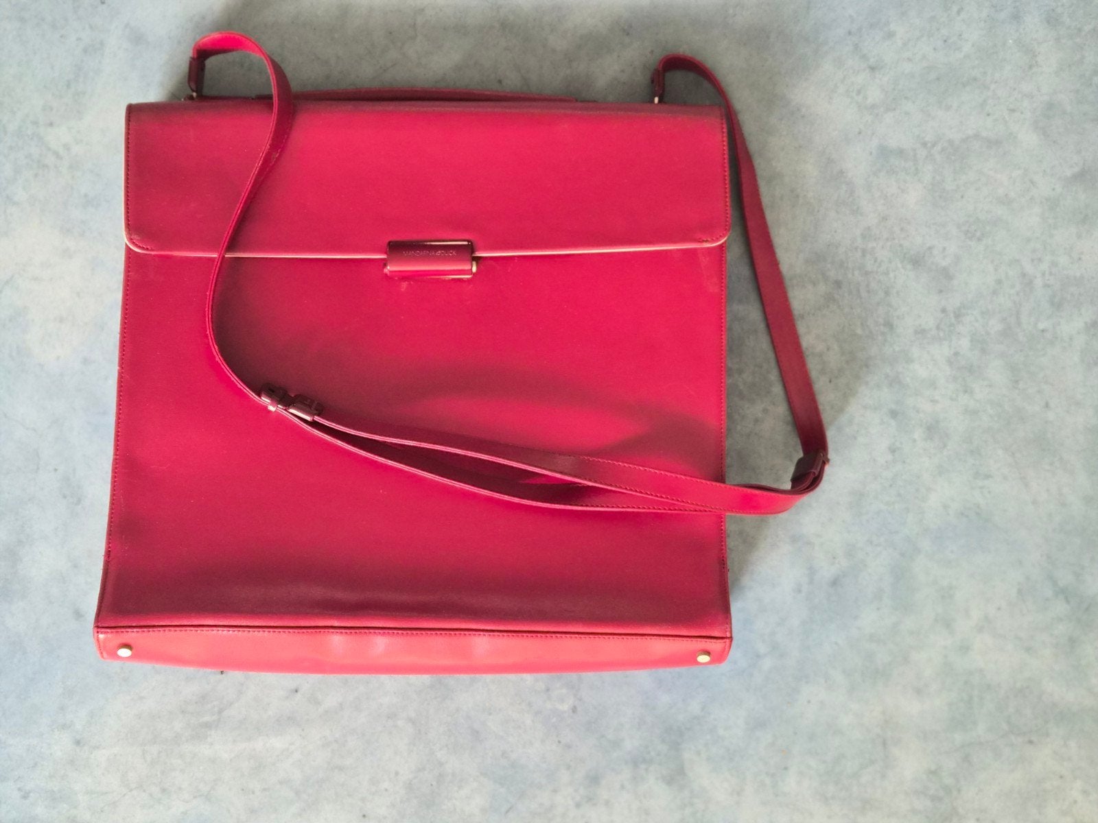 Mandarina Duck lederen rode schoudertas (35x38 cm), Ophalen of Verzenden, Rood