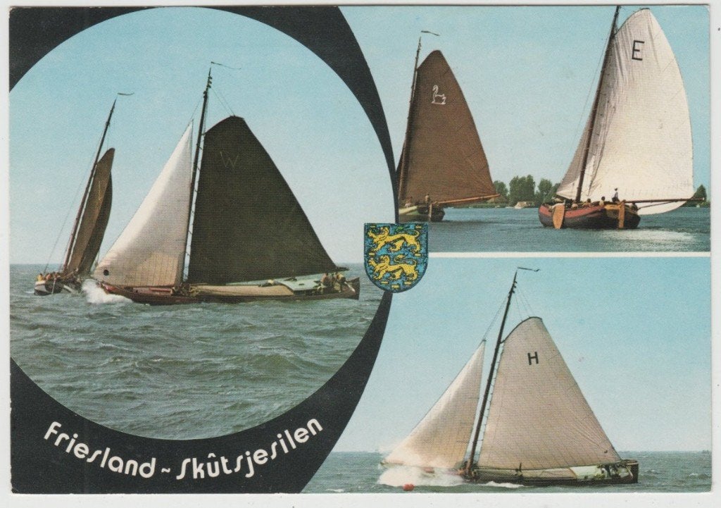 Skutsjesilen Skutsje Langweer Eernewoude en Heerenveen 1974, Verzenden, 1960 tot 1980, Gelopen, Friesland
