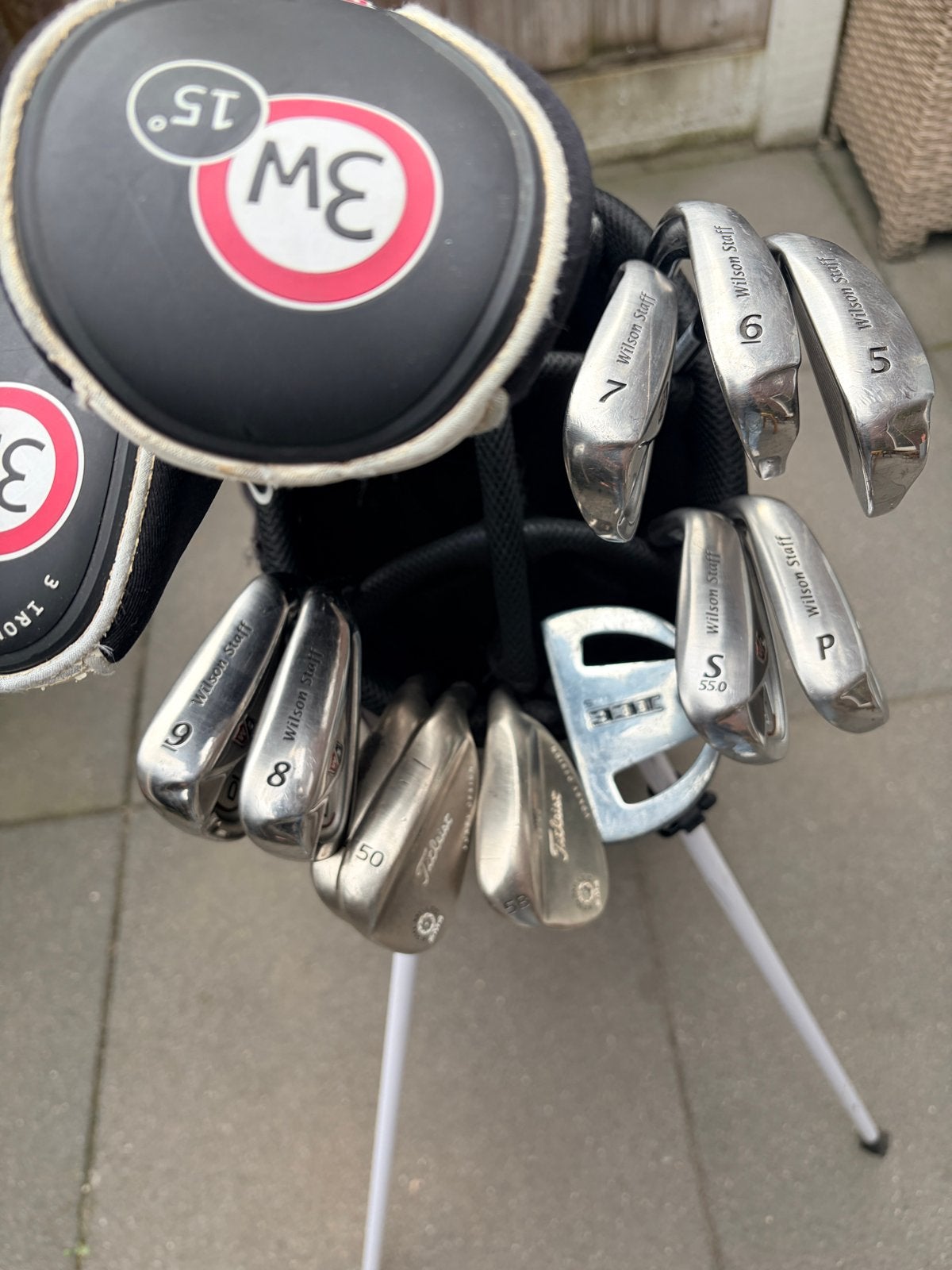 golfset: Wilson ijzers +1 inch, Fybrid, (evt. Vokey wedges), Sport en Fitness, Golf, Ophalen of Verzenden, Gebruikt, Set, Overige merken