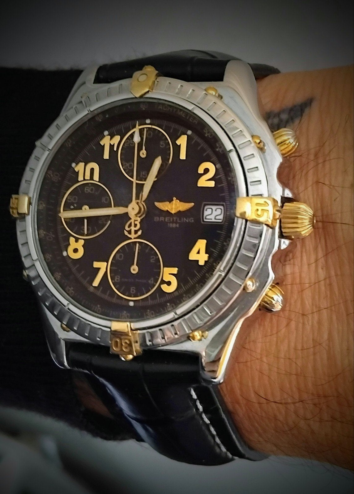 Breitling Chronomat Goud/Staal  B13352      39mm, Ophalen, Breitling, Polshorloge, Goud